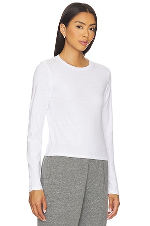 perfectwhitetee Jamie Cotton Long Sleeve in White. Size XS. Also