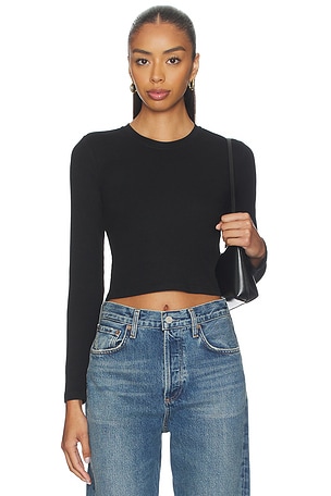 Sienna Luxe Rib Cropped Long Sleeve perfectwhitetee