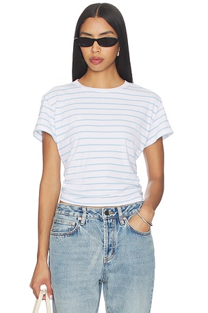Stripe Boxy Crewneck Tee perfectwhitetee