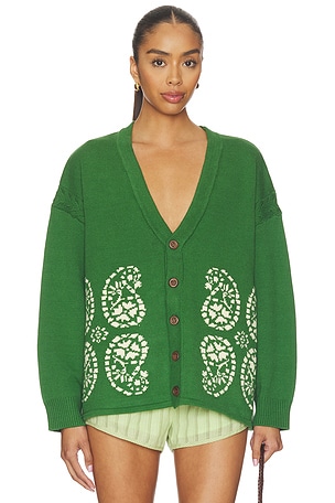 Paisley Jacquard Cardigan Found