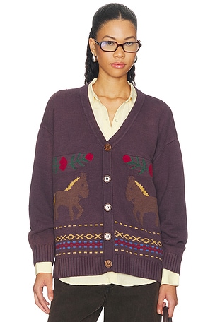 Horse Jacquard Cardigan Found