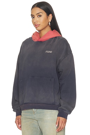 Found Distressed Logo Hoodie in Navy