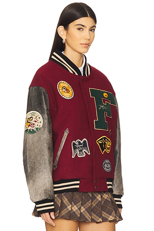 Found Crimson Letterman Jacket in Red