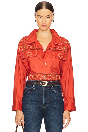 CHEMISE EMBROIDERED BUTTON UP Found