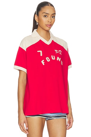 Found Goji Red Jersey Tee in Red,Nude