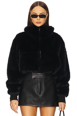 Seb Faux Fur Bomber Jacket Paris Georgia