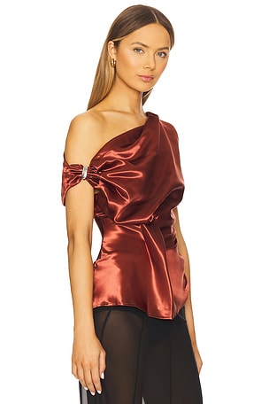 Paris georgia top sateN/Ado claw en color Coñac