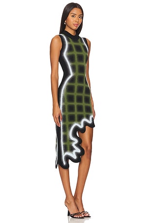 PH5 Mia Wavy Plaid Dress in Black