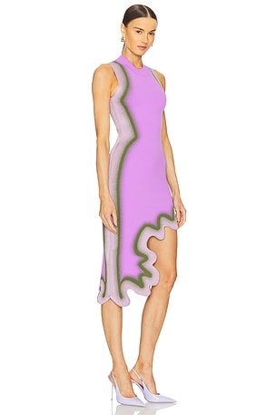 PH5 Brooklyn Wavy Asymmetric Dress in Purple