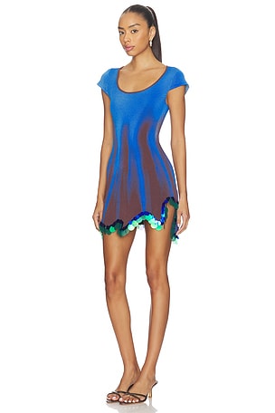 PH5 Tina Mini Dress With Sequins in Royal,Brown