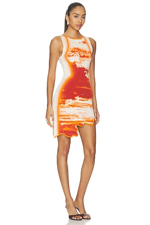 PH5 Hazel Mini Wavy Dress in Orange