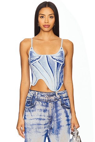 Mila Denim Print Tank Top PH5