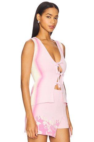 PH5 Nova Cherry Print Vest in Pink