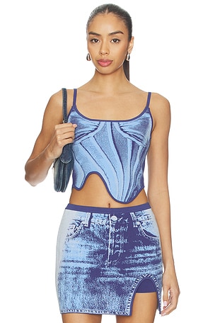 Mila Denim Print Tank Top PH5