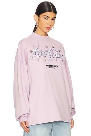 PRIVATE POLICY Silver Charm Sweatshirt in Lavender