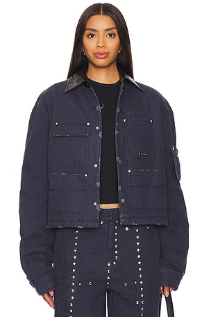 Washed Cotton Quilted Cropped Jacket PRIVATE POLICY