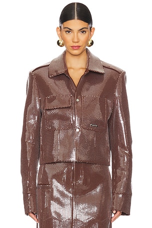 Sequin Cropped Suit Jacket PRIVATE POLICY