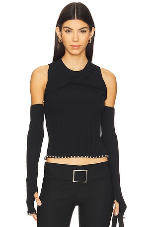 Twist Front Knit Top PRIVATE POLICY