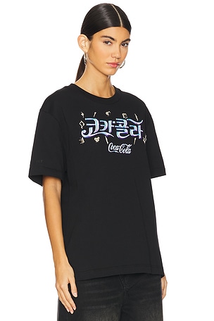PRIVATE POLICY Silver Charm T-shirt in Black