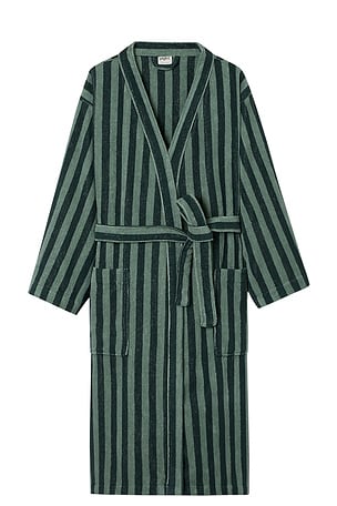 Pembroke Stripe Cotton Robe Piglet in Bed