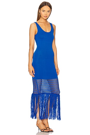 PQ Claudia Fringe Dress in Royal
