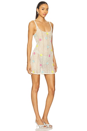 PQ Zoie Flower Cover Up Dress in Cream