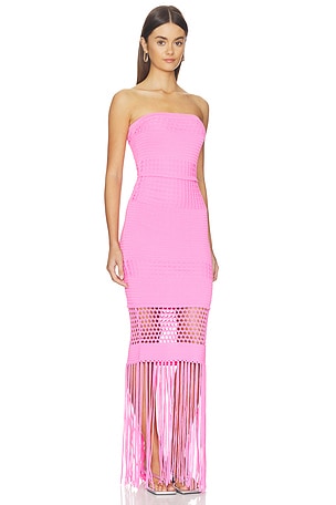 PQ Melissa Fringe Dress in Pink. Size XS/S. Also