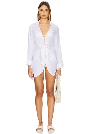 X Haleyy Baylee Linen Millie Tie Cover Up PQ