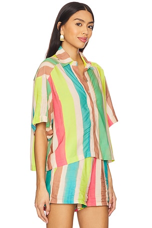 PQ Blake Button Top in Green