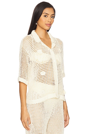 PQ Flower Top en Ivoire