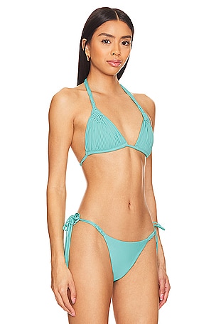 PQ Mila Triangle Bikini Top in Teal