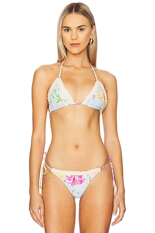Kyle Crochet Trim Triangle Bikini Top PQ