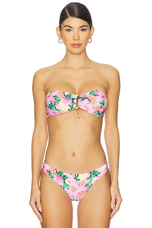 Detail Bandeau Bikini Top inDahlia PQ