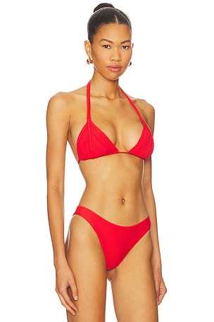 PQ Isla Triangle Bikini Top in Red