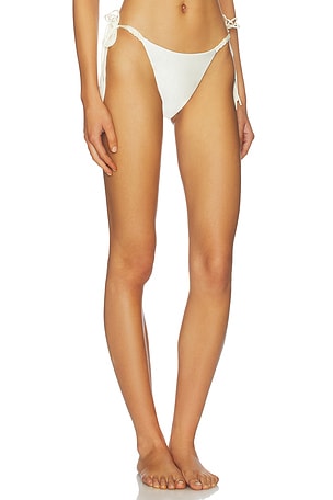 PQ Mila Tie Side Bikini Bottom in Ivory
