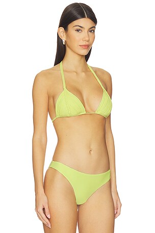 PQ Isla Triangle Bikini Top in Lemon. Size S. Also