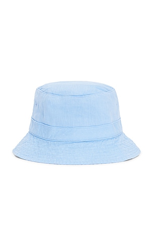 Polo Ralph Lauren Tissue Linen Classic Novelty Bear Loft Bucket Hat in Baby Blue