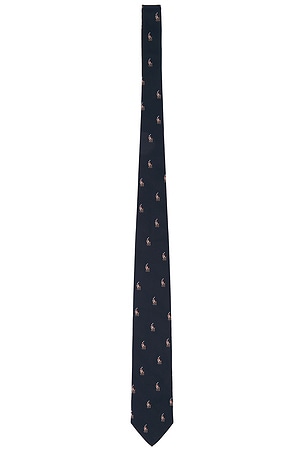 Polo Ralph Lauren Silk Polo Player Neck Tie in Navy