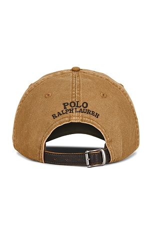 Polo Ralph Lauren Classic Twill Novelty Bear Sport Cap in Beige