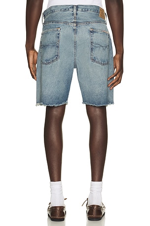 Polo Ralph Lauren Novelty Repair Denim Jean Short in Blue. Size 34. Also