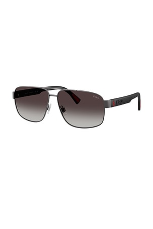 Polo Ralph Lauren Aviator Sunglasses in Black