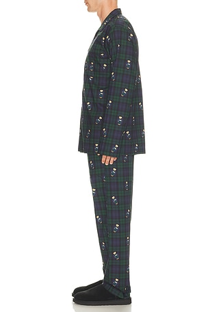 Polo Ralph Lauren Woven Long Sleeve PJ Top & PJ Pant Set in Blackwatch Print. Size M. Also