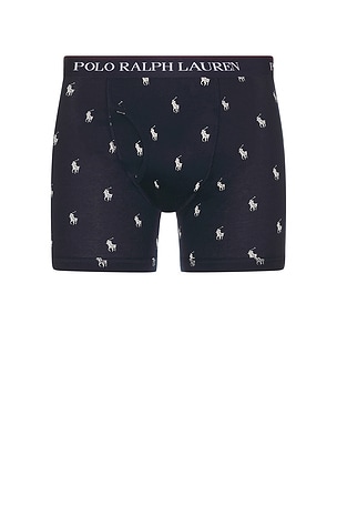 Polo Ralph Lauren Classic Fit Cotton Boxer Briefs 3 Pack in Holiday Red, Cruise Navy, & Heritage Royal. Size L. Also
