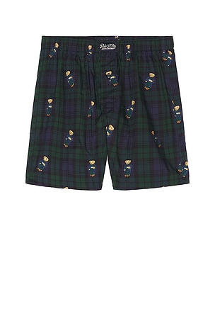 Polo Ralph Lauren Holiday Gift Set 3 Pack Woven Boxers in Mini Mayborne Plaid, Morning Robe Bear, & Mini Red Stewart Plaid. Size L. Also