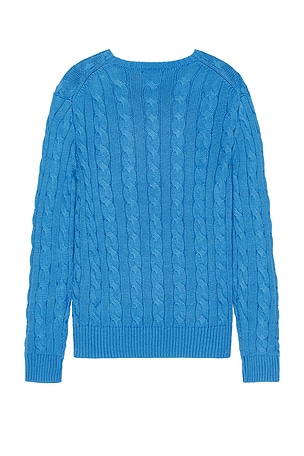 Polo Ralph Lauren Cable Knit Crewneck Sweater in Blue