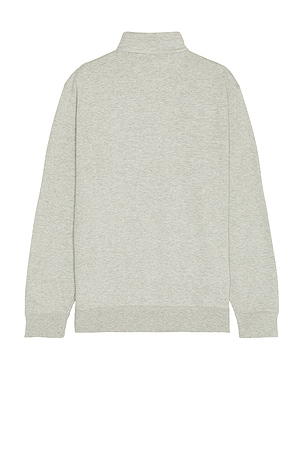 Polo Ralph Lauren Double Knit Jersey 1/2 Zip Pullover in Light Grey