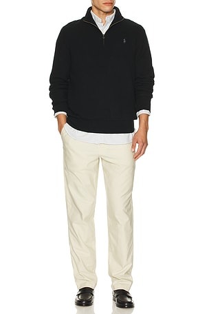 Polo Ralph Lauren Cotton 1/2 Zip Pullover Sweater in Black