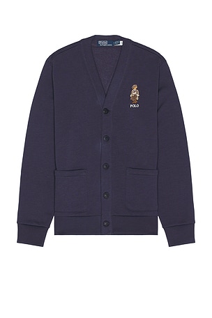 Vintage Fleece Button Up Novelty Bear Cardigan Polo Ralph Lauren