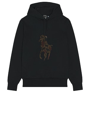 Long Sleeve Double Knit Tech Hoodie With Large Camo Pony Polo Ralph Lauren