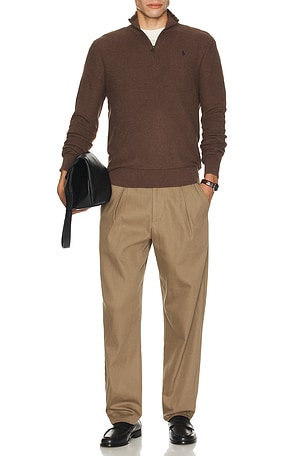 Polo Ralph Lauren 1/2 Zip Sweater Pullover in Brown
